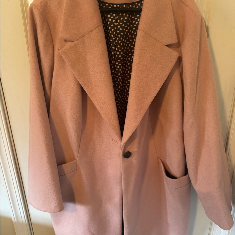 Boden Blush Pink Single-Button Pea Coat